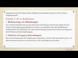 Sollten Sie UAC in Windows Vista während der Entwicklung deaktivieren?