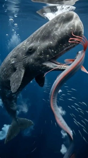 GIANT SPERM WHALE vs MEGA OARFISH 🐋 Deep Sea Monster Battle | Ocean Titans Documentary