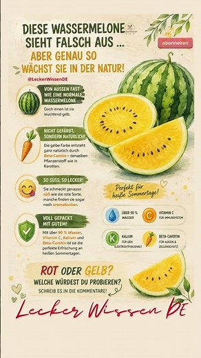 Yellow Watermelon 🍉 Why is it yellow? The surprising truth!