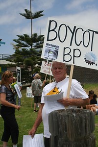Redondo Residents Protest BP Oil Spill