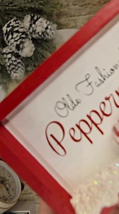 These cute red and white "Olde Fashioned Peppermint" signs are a great addition to your peppermint and gingerbread themed decor this season!🍬 Each handcrafted sign is decorated with a faux treat and faux snow with glitter to give them a glitstening snowy look!❄️ What is your favorite Christmas theme for decorationg?!?🎅Let me know in the comments! #peppermintdecor #minisign #christmasdecorating #shopsmallbusiness #christmastheme #gingerbread #handmadecrafts #handcraftedwithlove #smallbusinessow