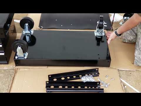 Harbor Freight US General 4 Drawer Roller Tech Cart Unboxing and Assembly
