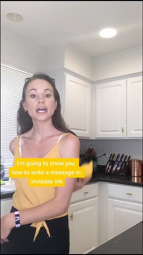 how to create your own invisible ink 🍋#LearnOnTikTok #TikTokPartner #scienceexperiments #science #chemistry