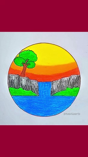 Easy Landscape Drawing Tutorial: Pencil Color Scenery