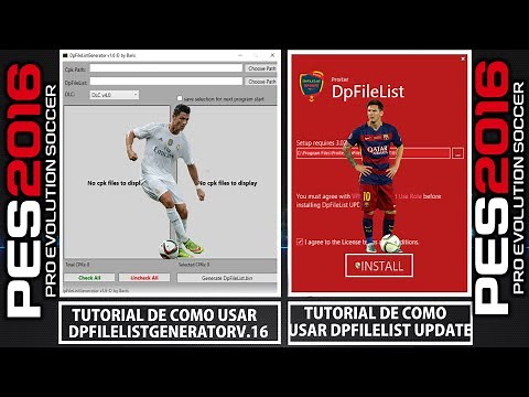 PES 2016 | Tutorial De Como Usar | DpFileListGenerator v1.6 | DpFileList Update V2