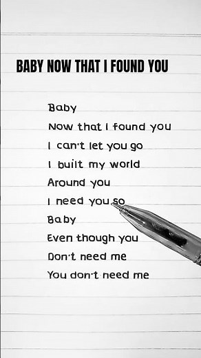 Baby Now That I Found You - Ella Bright (Lyrics)