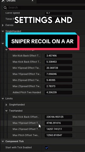 Adding sniper recoil to a smg in our game