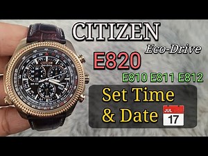 Citizen Eco-Drive E820 Set Time & Date (Easiest Tutorial) | Works for E810 E811 E812 Modules