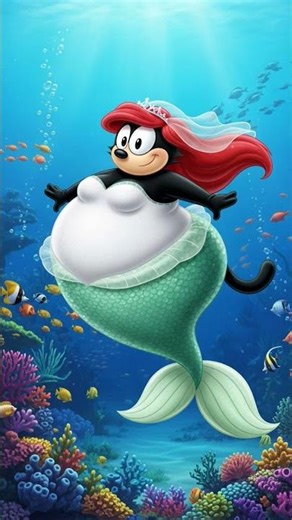 Felix as swelling Ariel bride vore