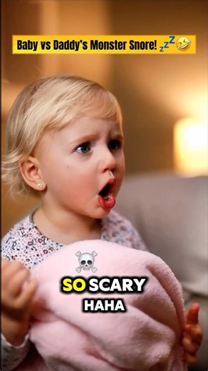 Daddy’s Snoring is a Monster! 😂 Baby Can’t Sleep#DadSnoring #ViralShorts #CuteBaby #FamilyComedy