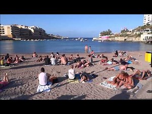 Beach in St. Julian's, Malta (St. George's Bay)