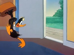 I love this scene from Bob Clampett's "Draftee Daffy" (1945). This is great example of huge contrast in timing and variety of movement. All of these choices make this scene MOVE FUNNY. This scene is not important, but that doesn't mean it has to be boring. #looneytunes #animation | Gabe_Swarr
