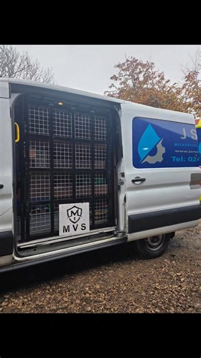 Securing the 8 out 20 ford transits for this company. All having my award winning " Van Shield Gate" and my internal roof bars and motion sensor alarms. This company has been targeted by thieves! Been broken into muilple times via the side doors and even cut open the sides. Even tho they have had hook lock and plates and other security devices fitted, still isnt working They had enough now! The whole fleet is being installed now, hopefully prevent the tools being stolen again. All these gates ca