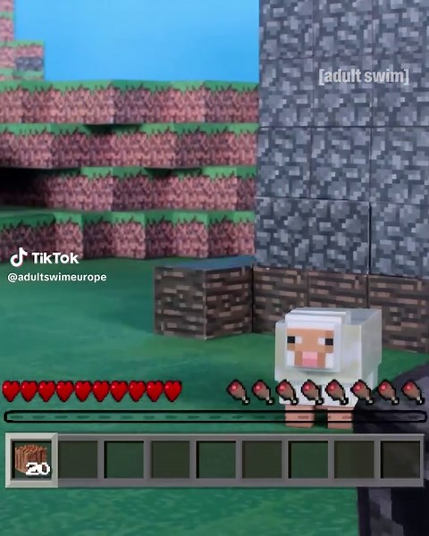 Don’t feed the sheep Check the link in our bio for where to watch #adultswim in your country #RobotChicken #adultswimeurope #jeb #minecraft