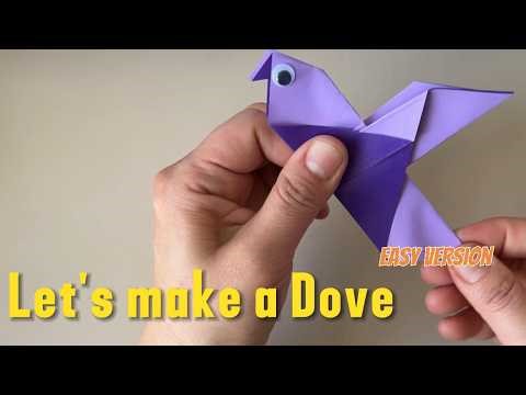 Let's fold a Peaceful Dove 🕊️| Easy Origami for kids | Easy version