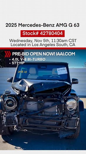 3.3K views · 50 reactions |  2025 Mercedes-Benz AMG G 63  4.0L V-8...