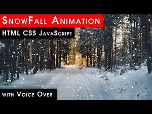 Snowfall animation using html CSS JavaScript Tutorial