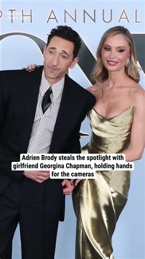 Adrien Brody steals the spotlight with girlfriend Georgina Chapman, holding hands for the cameras