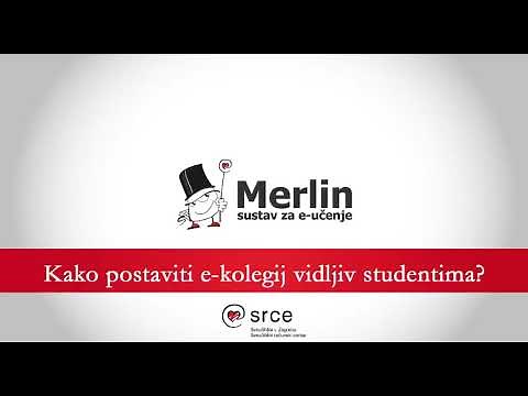 Sustav za e-učenje Merlin (Moodle 3.9): Kako postaviti e-kolegij vidljiv studentima?