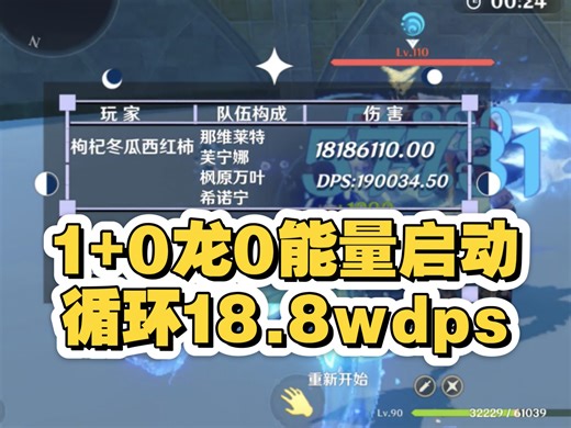 1 0龙0能量启动循环18.8wdps