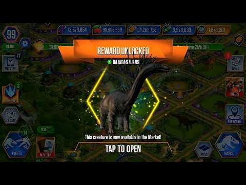 NEW UNLOCK BAJADASAURUS MAX LEVEL 40 | JURASSIC WORLD THE GAME