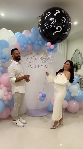 Gender Reveal Balloon Setup for Special Couples