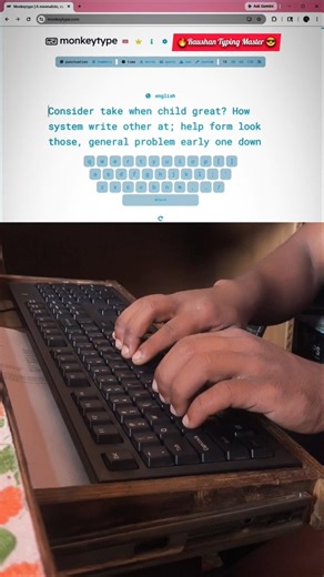 💯 WPM Typing Speed Look on PC Keyboard 🖥️ #100wpm #fasttyping #asmr #raushantypingmaster