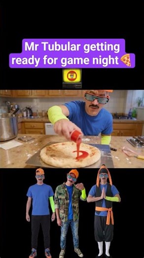 Mr Tubular getting ready for game night🍕 #mrtubular #gamenight