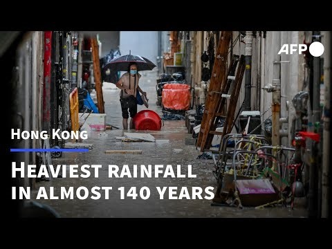 Record rainfall triggers floods in Hong Kong | AFP
