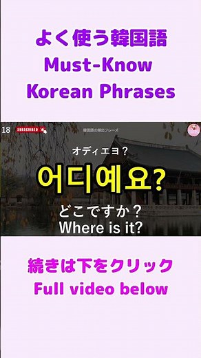 韓国語がもっと楽しくなる！日常で使える基本フレーズ【超入門】④ #shorts #shortvideo