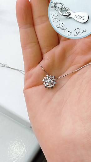 Whether you're a lover of winter or just as unique as a snowflake, this necklace makes the perfect gift. 🎁 Each stone glistens & sparkles with every movement, making it stunning & timeless. ✨ Get Your 925 Sterling Silver Snowflake Necklace Here: 👇 ✅ https://www.charmbear.com/shop/snowflake-necklace | Charm Bear