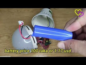 Replace Ac Dc Led Bulb Battery || How To Change Emergency Light Battery || Led Light Repair