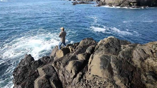 Cooking freshly caught fish right on the rocks