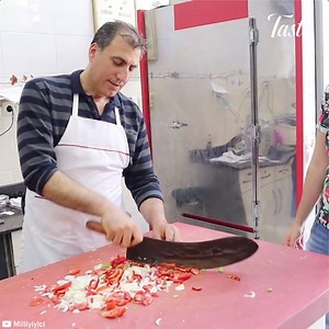 27M views · 97K reactions | Watch his knife skill! Credit: Milliyiyici (bit.ly/2Ecpd62) | Taste Life | Facebook