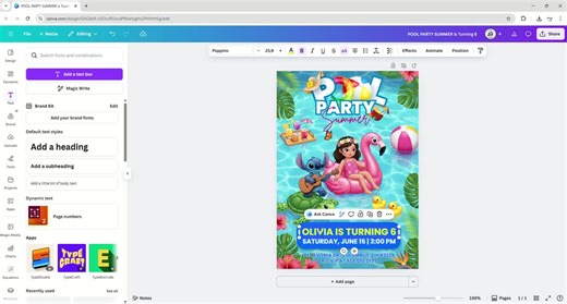 Lilo & Stitch Pool Party Invitation | Editable Birthday Template (digital Download) - Etsy