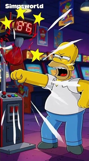 Homer Simpson Punch Machine Fail 😂#thesimpsons #simpsons