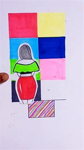 girl dress colour mixing #colormixingmagic #art #trending #girl #dress #usa #colorstylist #colour