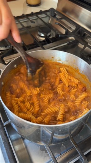 Football and chili 🤝 made better by queso! Transform your favorite cozy fall dish by adding pasta and Pancho's. #Panchos #PanchosCheeseDip #ChipsAndQueso #QuesoDip #Snacking #Chili | Pancho's Cheese Dip