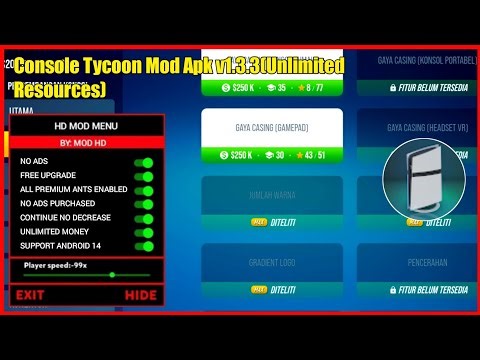 Console Tycoon Mod Apk Free Shopping 2026 Menu Download Premium Terbaru