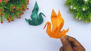 20K views · 1.2K reactions | How to fold origami swan step by step - DIY paper art and crafts - Making paper animal #Crafts #PaperAnimal #ArtWork | Entertaining Arts | Facebook
