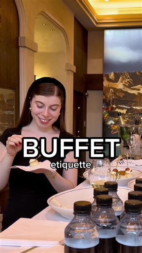 Etiquette Tips for Eating at a Buffet 🍽️ If you find yourself at an event where the food is served in a buffet form, there are a few tips you can follow to make the experience elegant and smooth. ❌ Never pick food with your hands. It’s unhygienic as others are eating the food too. ❌ Never overfill the plate. It’s better to come back for a second round. ❌ If coming back for a second round, do not use the used plate from round one. ❌ Never place used toothpicks back onto the shared plate. ❌ Avoid