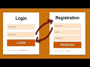 Toggle Login And Registration Form In HTML CSS And JavaScript | Login Form with Free Source Code