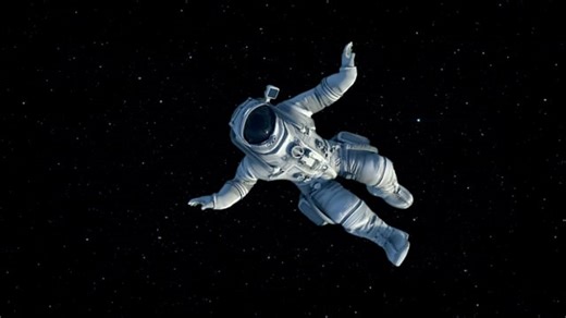 Astronaut, Falling Down, To The Infinite Void. Free Stock Video