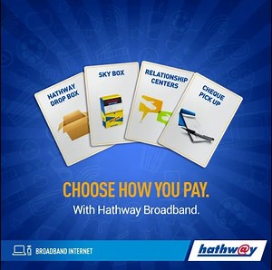 With Hathway, you have more choice than you can imagine. Even when it comes to payment options. Use your card or netbanking, drop off your cheque or have it picked up. You get to choose the most convenient payment option for yourself. #hathwaybroadband | Hathway Broadband