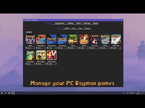 Rayman Control Panel Overview (13.0) - Tools, configs, mods