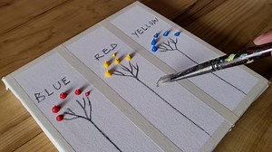 Demonstration of easy acrylic painting on canvas | Suraj fine arts