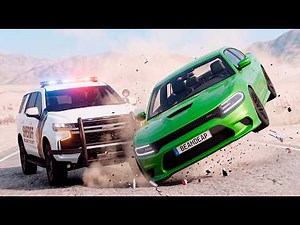 HIGH SPEED BeamNG Drive Police Chase Crashes & Flips! #9