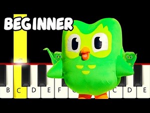 Spanish or Vanish from Duolingo On Ice - Fast and Slow (Easy) Piano Tutorial - Beginner
