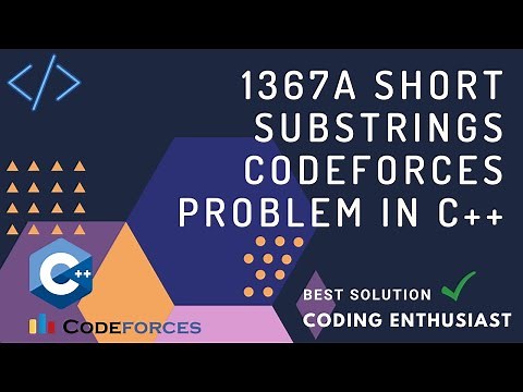 1367A Short Substrings codeforces problem in c++ | codeforces for beginners | codeforces solutions