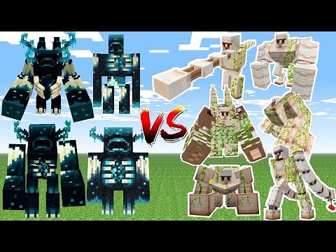 All golem Vs All Warden in Minecraft